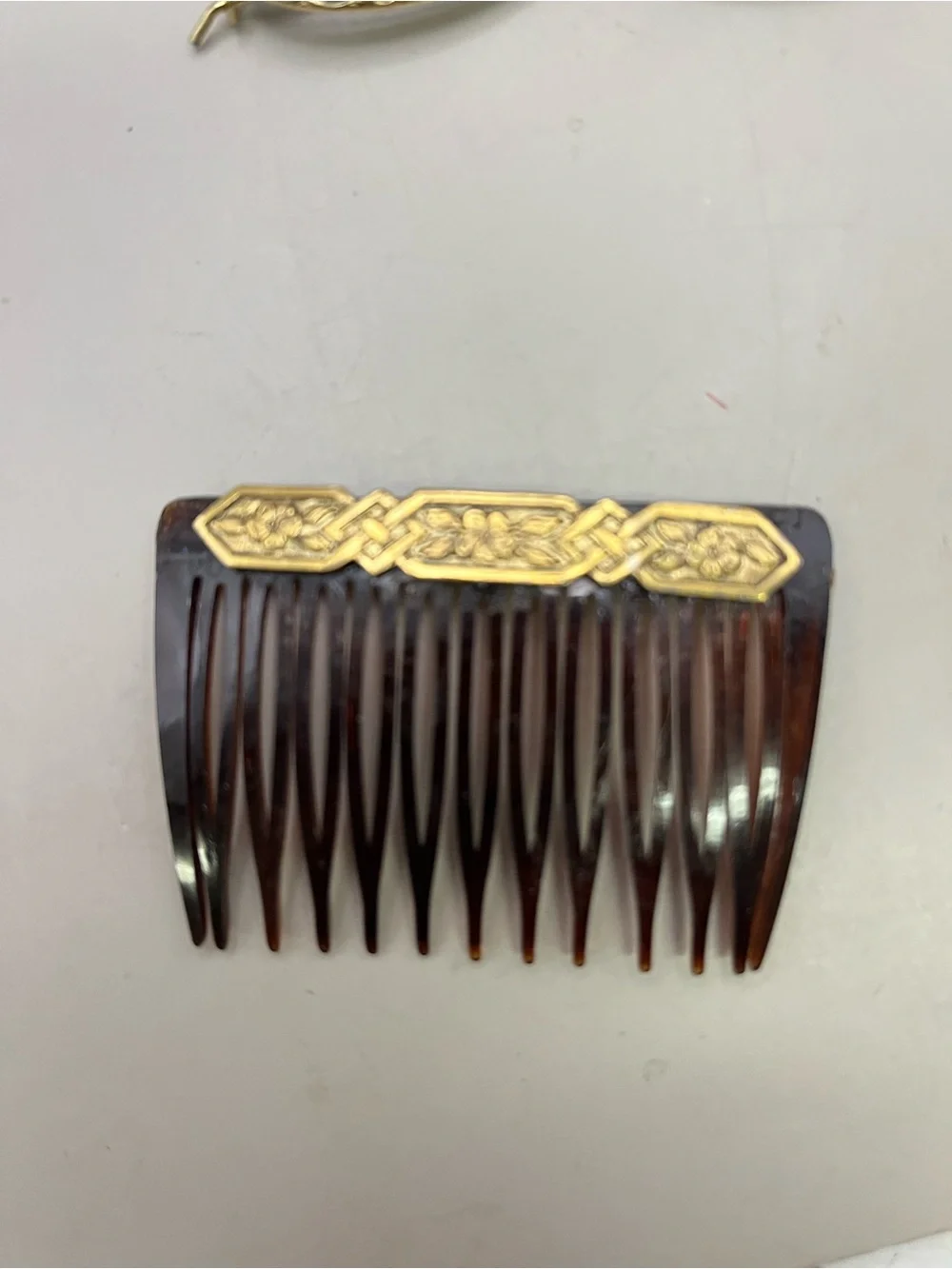 Vintage Hair Comb & Barrette Lot 7 PC Bundle Calla Lily Enamel Floral 80s 90s